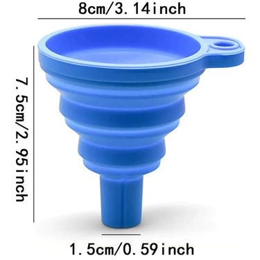 Embudo universal para coche azul
